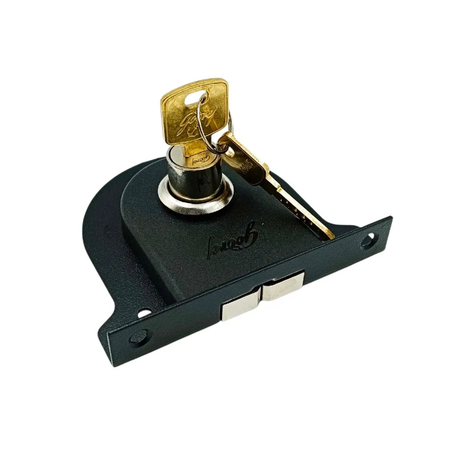 Godrej Sliding Wardrobe Side Lock 4501- Matt Black Finish, Duo Cylinder Technology for 25mm Doors 1 year warrenty (1636)