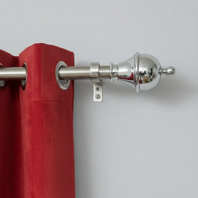 Steel Curtain Bracket End Ball  D-1007 (Pack of 2pc Bracket Only)  (1076)