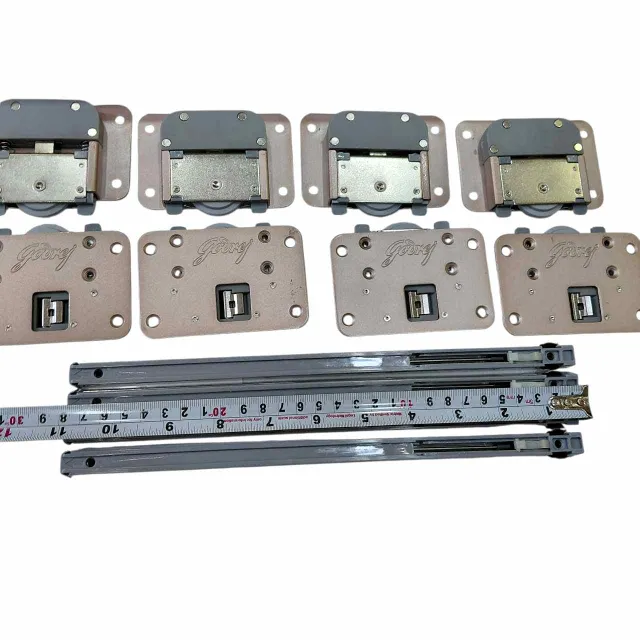 Godrej HIKIDO Inset Sliding Wardrobe Wheel System 3869 - Soft Close Kit for 2-Door Wardrobes (50kg Capacity) (1206)