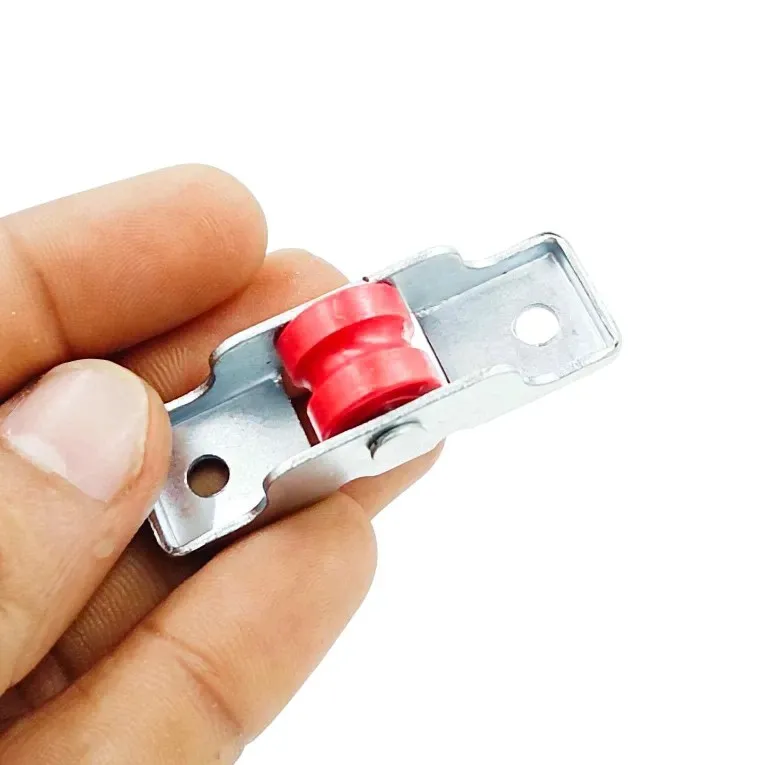 Aluminium sliding window wheel red small 2" * 12mm (1106)