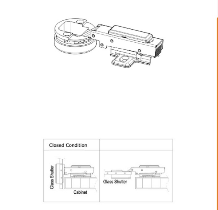 Ebco Glass door Auto hinges soft close HGD1-35-SC 1years mechanism warrenty (2372)