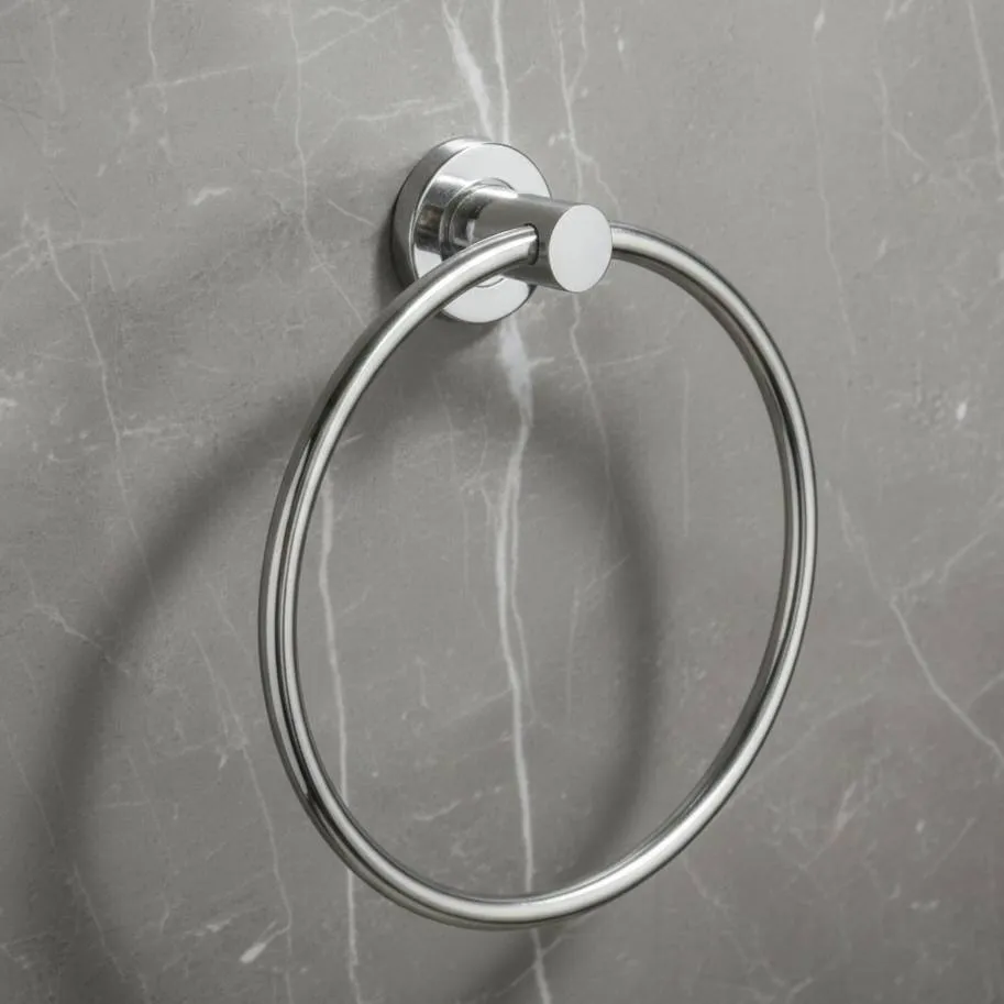 Towel Ring Round Stainless steel 6mm Solid Rod Heavy Towel Hanger (1192)