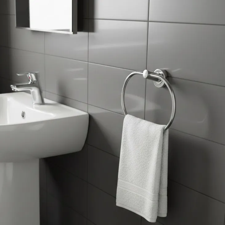 Towel Ring Oval Shape Stainless steel 6mm Solid Rod Heavy Towel Hanger (3046)