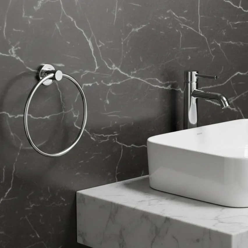 Towel Ring Round Stainless steel 6mm Solid Rod Heavy Towel Hanger (1192)