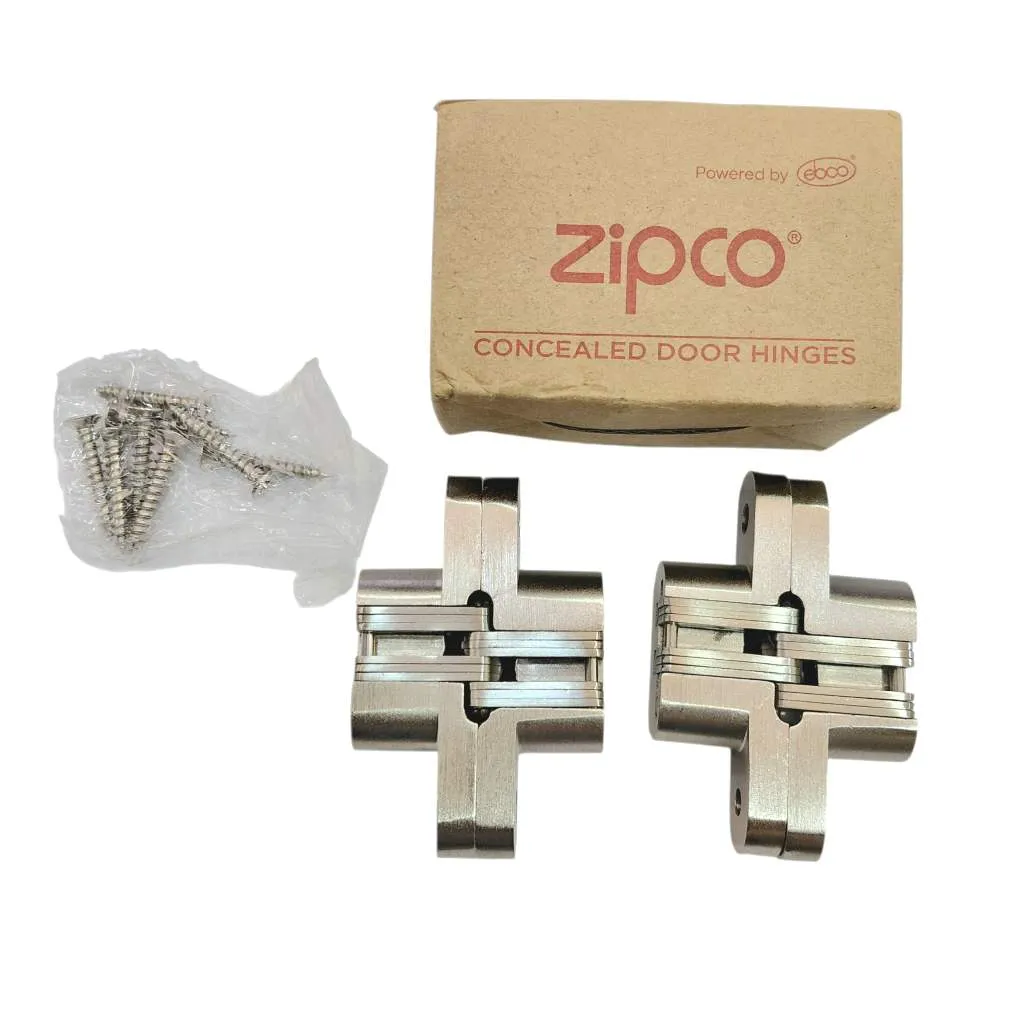 Concealed door hinge for hidden door 4/2/CDH5 (70mm*16mm)  SOS hinge steel finish set of 2pcs Zipco(ebco)(2919)