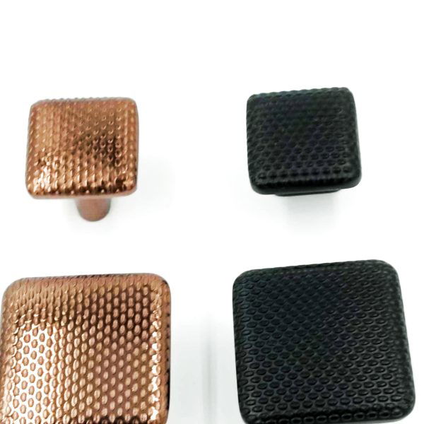 Drawer knob square dot knob Rosegold and black