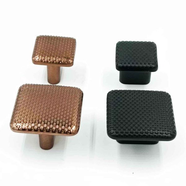 Drawer knob square dot knob Rosegold and black