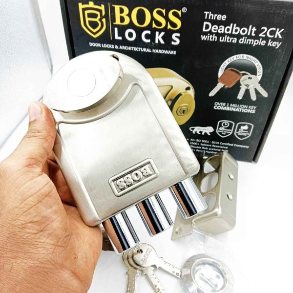 Boss maindoor lock three deadbolt 9953ss