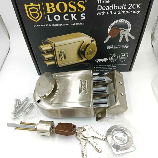 Boss maindoor lock three deadbolt 9953ss