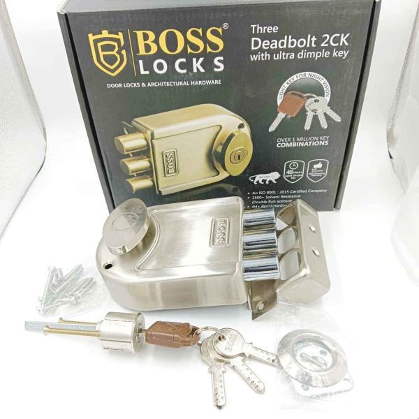 Boss maindoor lock three deadbolt 9953ss