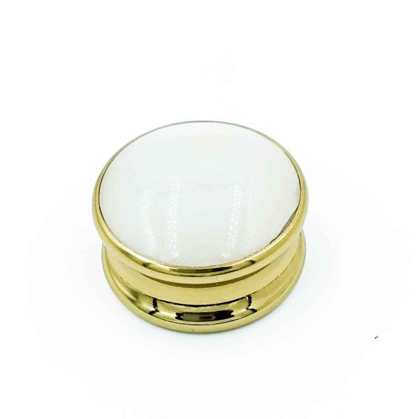 Drawer knob 35mm round Gold/white,Antique/brown,