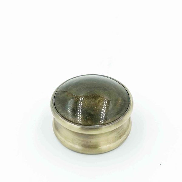 Drawer knob 35mm round Gold/white,Antique/brown,