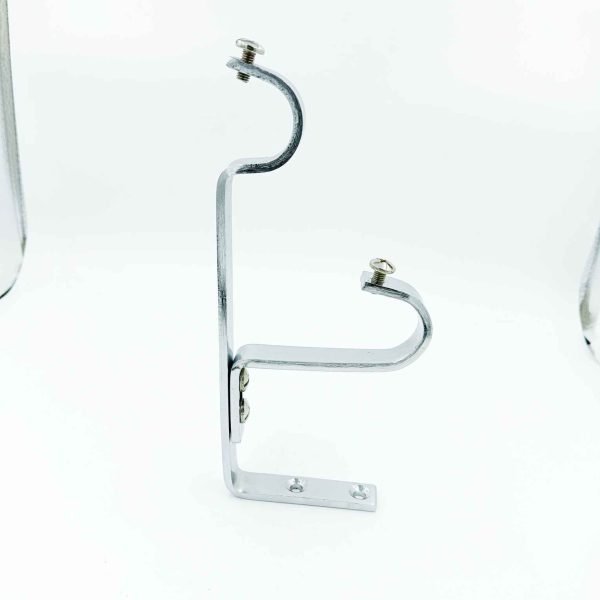Steel heavy double Center and side support for curtain bracket