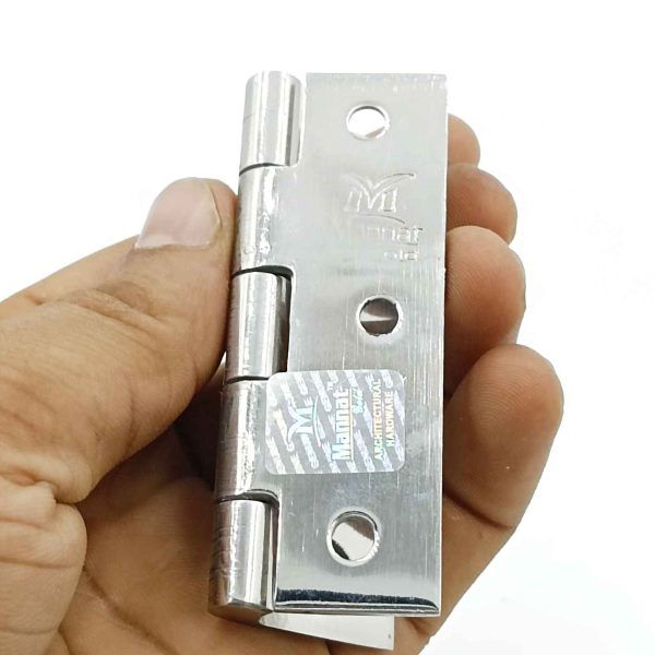 Steel mirror glossy finish hinge 3*14 bearing slow movement