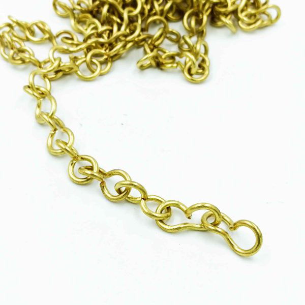 Brass gold hanging chain small for hanging bells