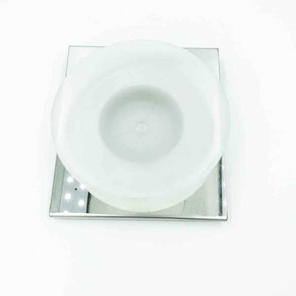 Single soap dish stainless steel plate with tuffned glass holder best quality