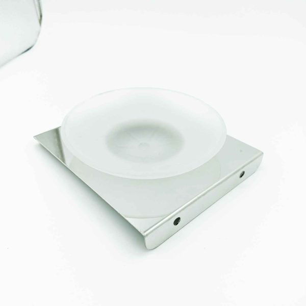 Single soap dish stainless steel plate with tuffned glass holder best quality