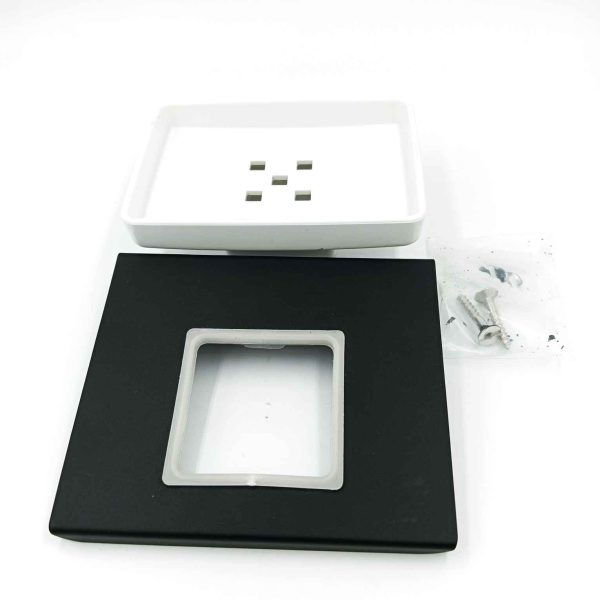 Single soap dish s.s Black and white best quality