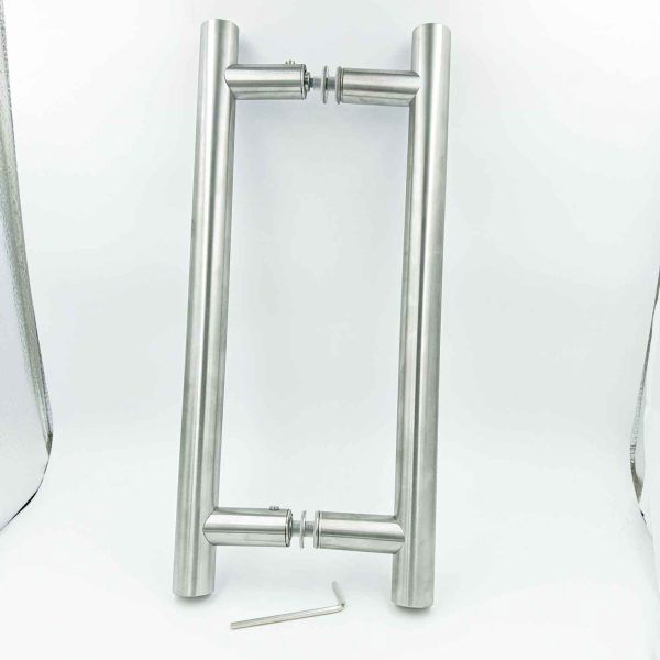 Glass door handle H type 22mm diameter s.s matt finish 8",10",12"