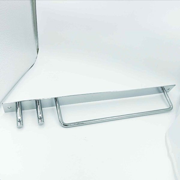 Stainless steel Towel rod with hooks 15"