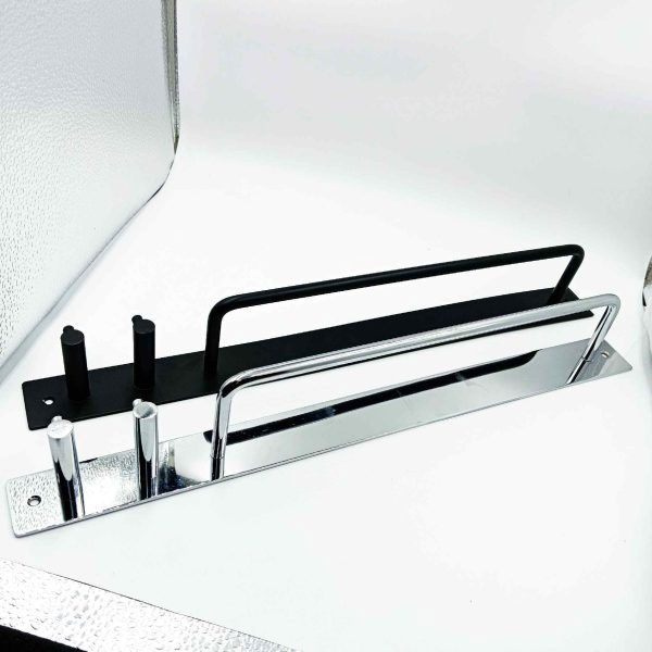 Stainless steel Towel rod with hooks 15"