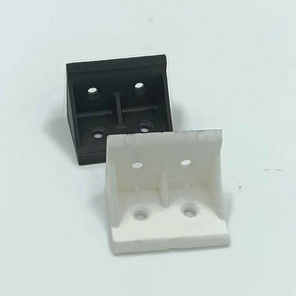 PVC L clamp corner bracket 90 degree nylon white/black