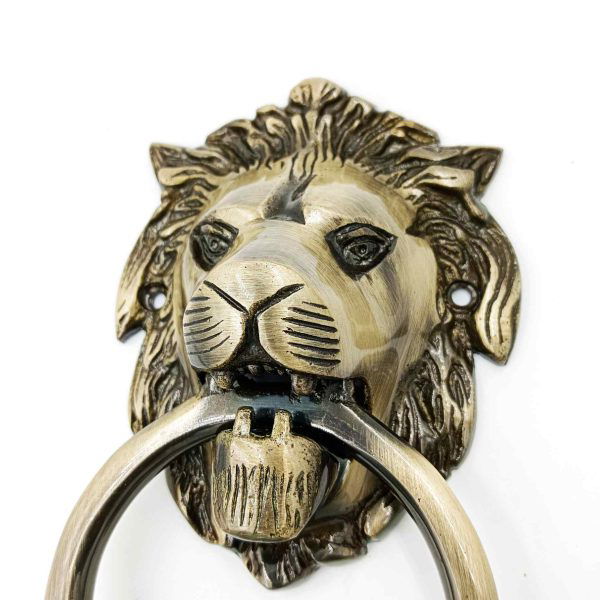 Brass antique door knocker Lion 4",5",7"