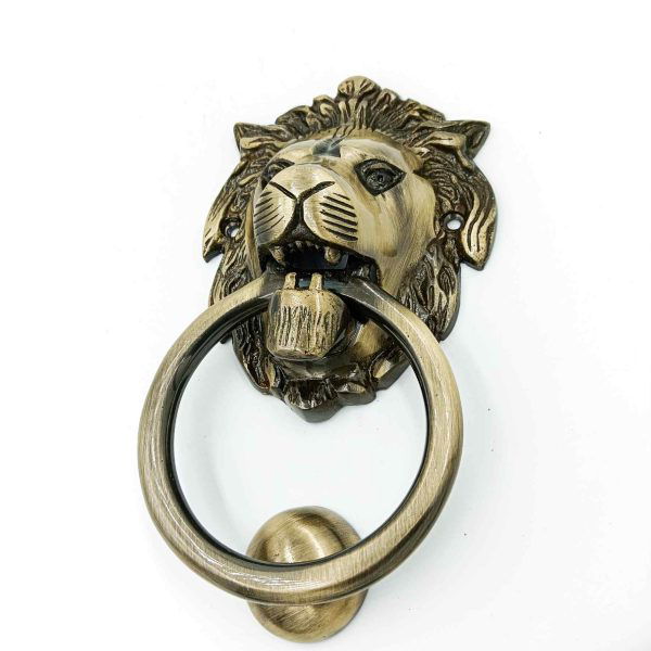 Brass antique door knocker Lion 4",5",7"