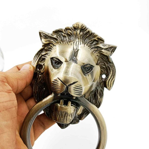 Brass antique door knocker Lion 4",5",7"