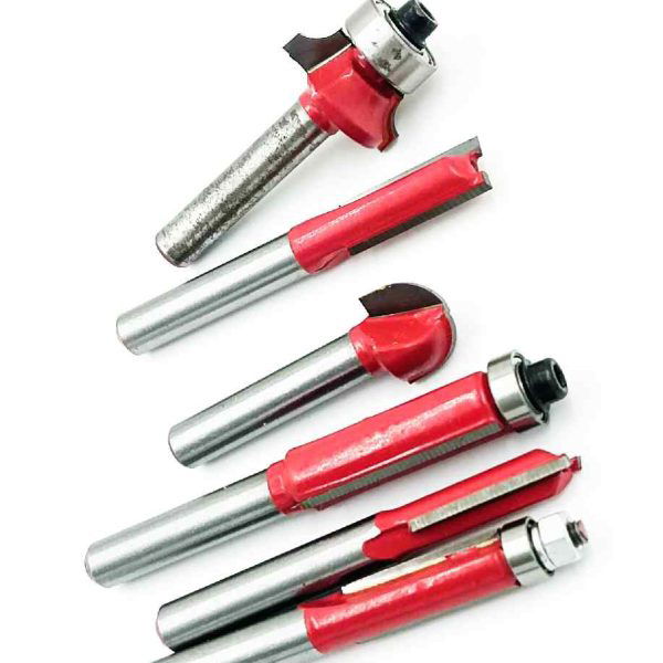 Router bit set 6.35mm for trimmer