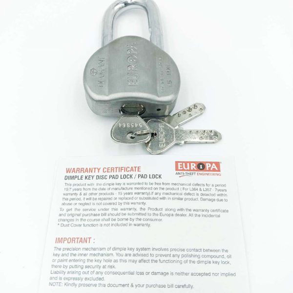 Europa padlock L358ss satin