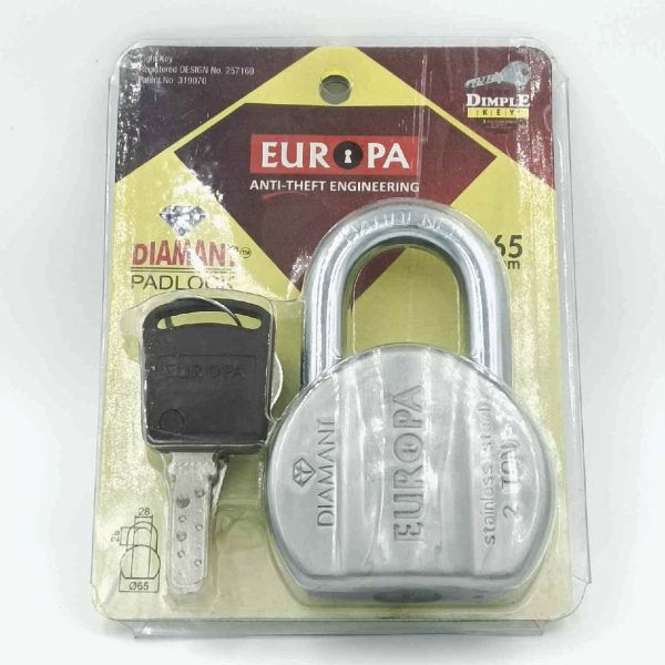 Europa padlock L365ss satin finish