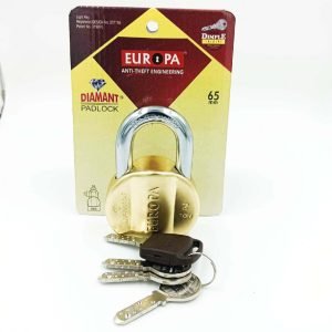 Europa padlock L365bm brass finish