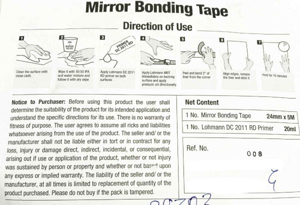 Double side mirror bonding tape 24mm