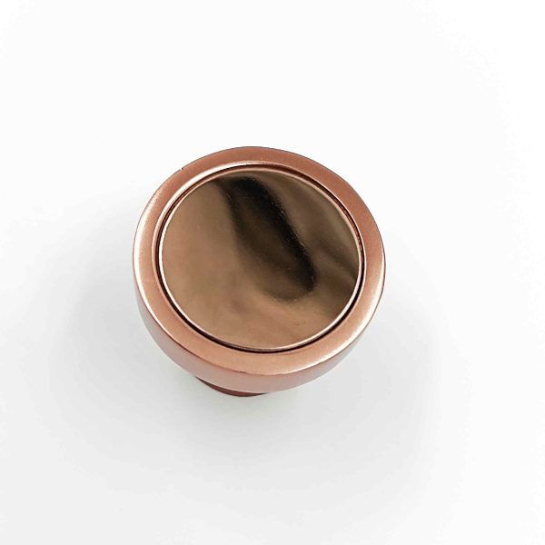 Drawer cabinet knob round pvd rosegold and matt rosegold