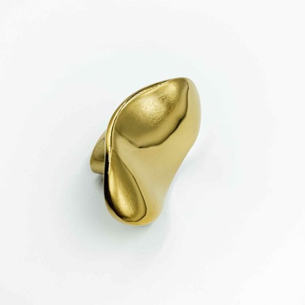 Fancy Drawer cabinet knob oval pvd gold finish