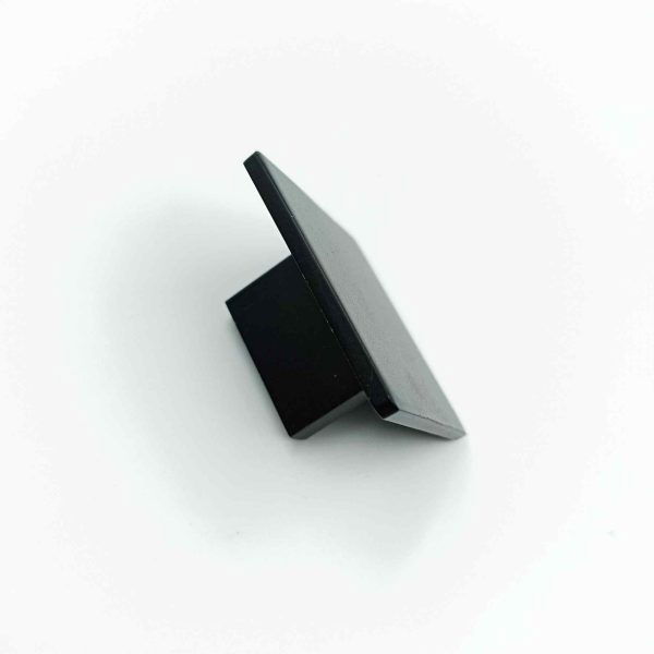 Drawer cabinet knob square black finish