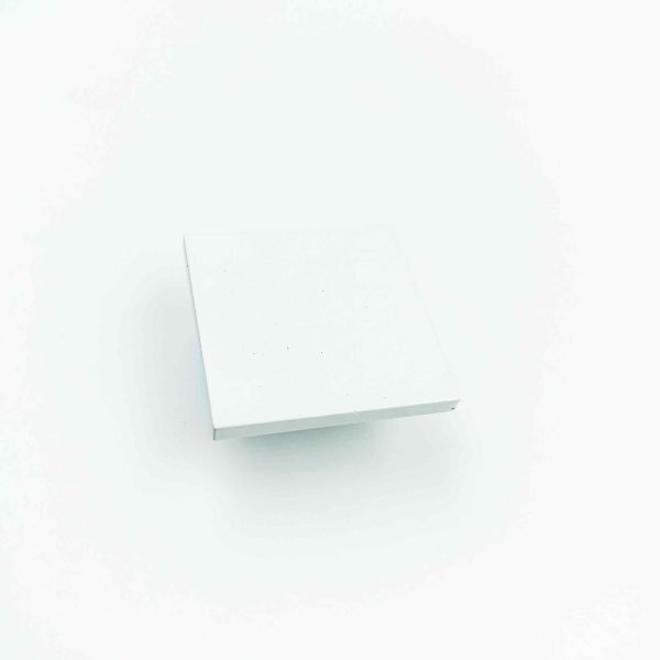 Drawer cabinet knob square white finish