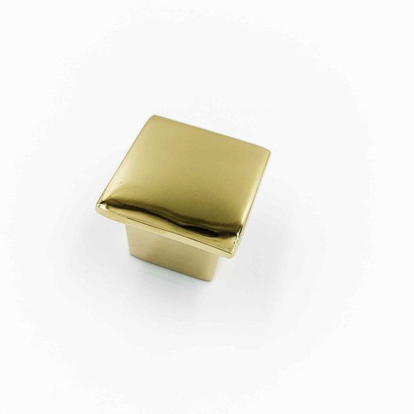 Drawer cabinet knob square pvd gold