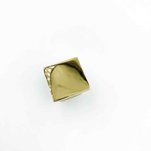 Drawer cabinet knob square pvd gold