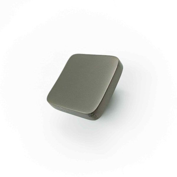 Drawer cabinet knob square grey finish 32mm