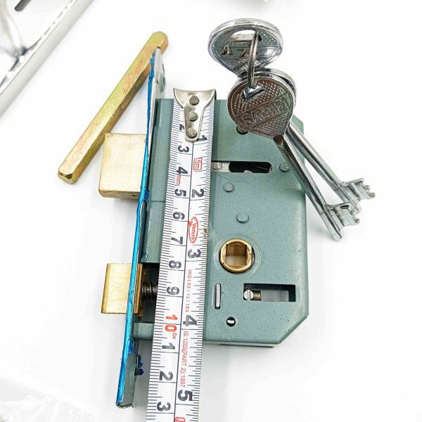 Mortise lock steel 8 inch square model c.p crome 