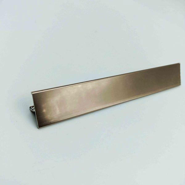 Aluminium T patti Rosegold finish 6mm