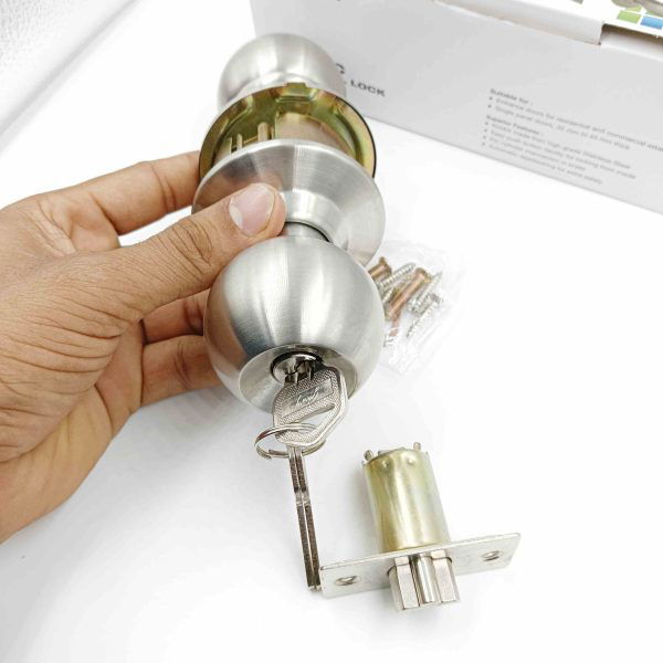 Cylindrical lock keyed godrej 5808 stainless steel for bedroom