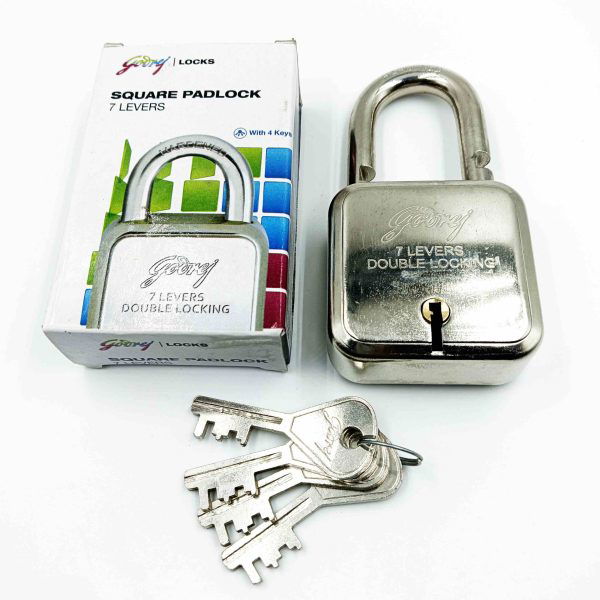 Godrej square padlock 8153 stainless steel body