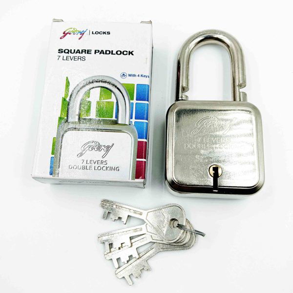 Godrej square padlock 8153 stainless steel body