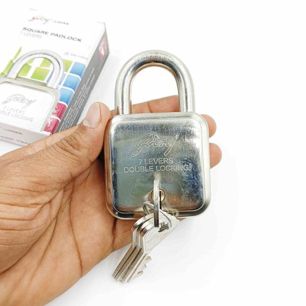 Godrej square padlock 8153 stainless steel body