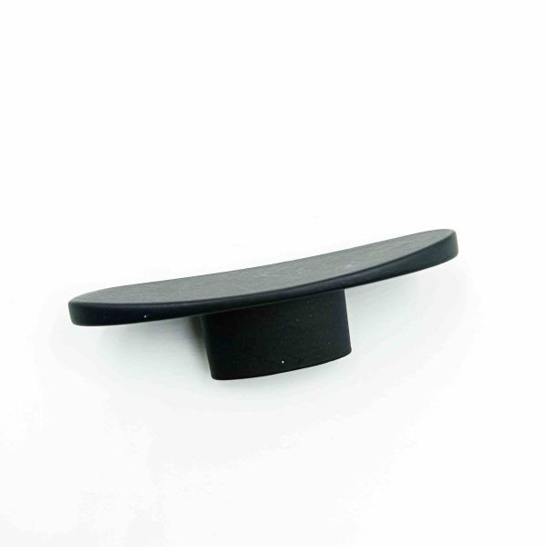 Drawer cabinet knob oval black matt finish