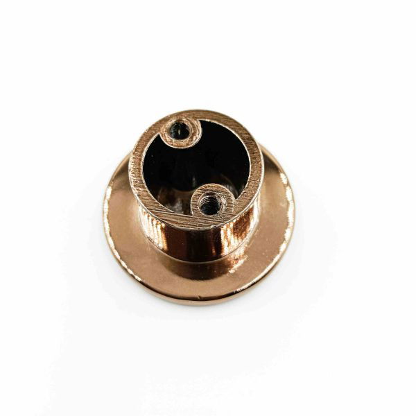 Drawer cabinet knob round white rosegold and black crome 38mm