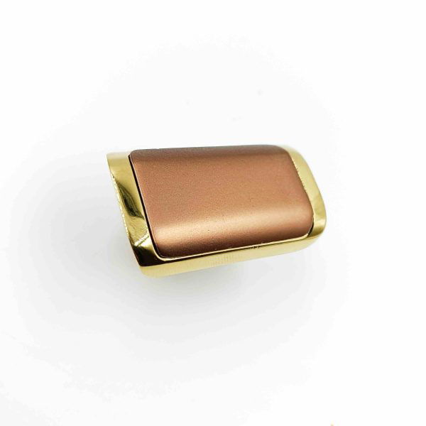 Drawer cabinet knob Rectangle rosegold with pvdgold DK231 50mm